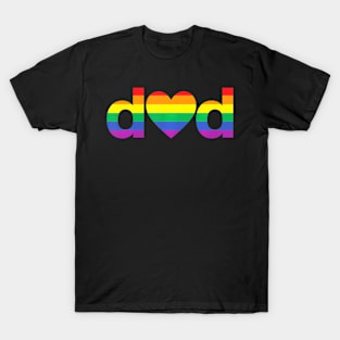 Dad LGBT Text Father's Day T-Shirt